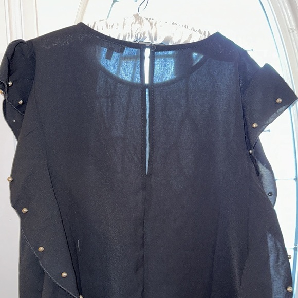 nwot TCEC Little Black Dress Silver Beads Flowy Womens Size S - Picture 4 of 7